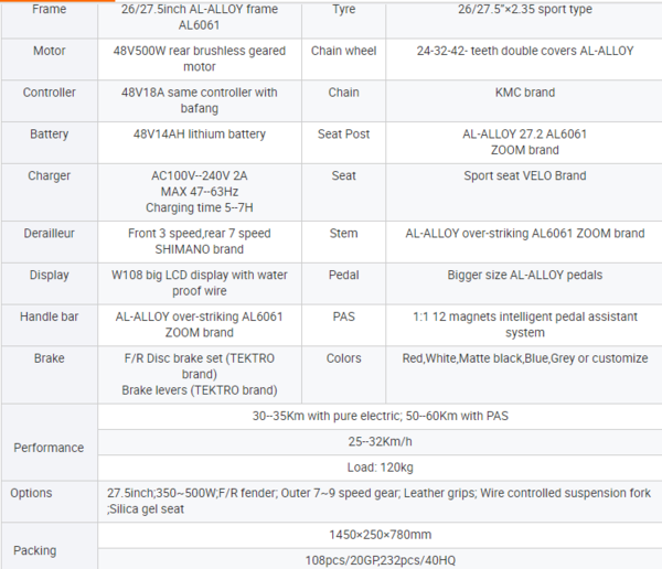 Changzhou Wholesale OEM 26 27 5 Electric Bicycle With Hidden Battery